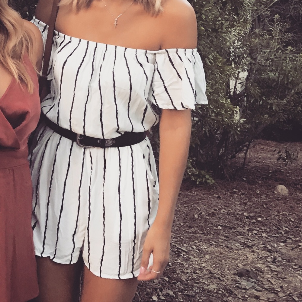 Black and white romper